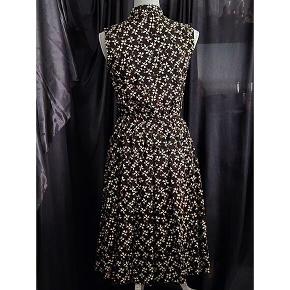 Cute Black with Floral Print Button Up Dress By Tylho for Anthropologie, Small - Picture 6 of 6